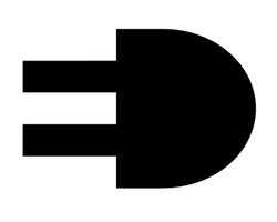 Логотип в виде электрической вилки E и D