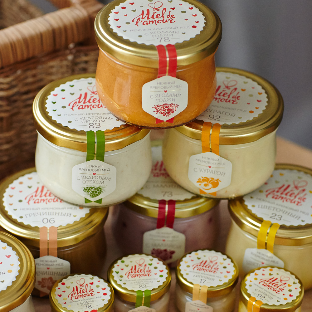 Разработка торговой марки кремового меда Miel de l'amour