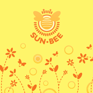 Разработка торговой марки меда Sun Bee: логотип, дизайн упаковки продукции.