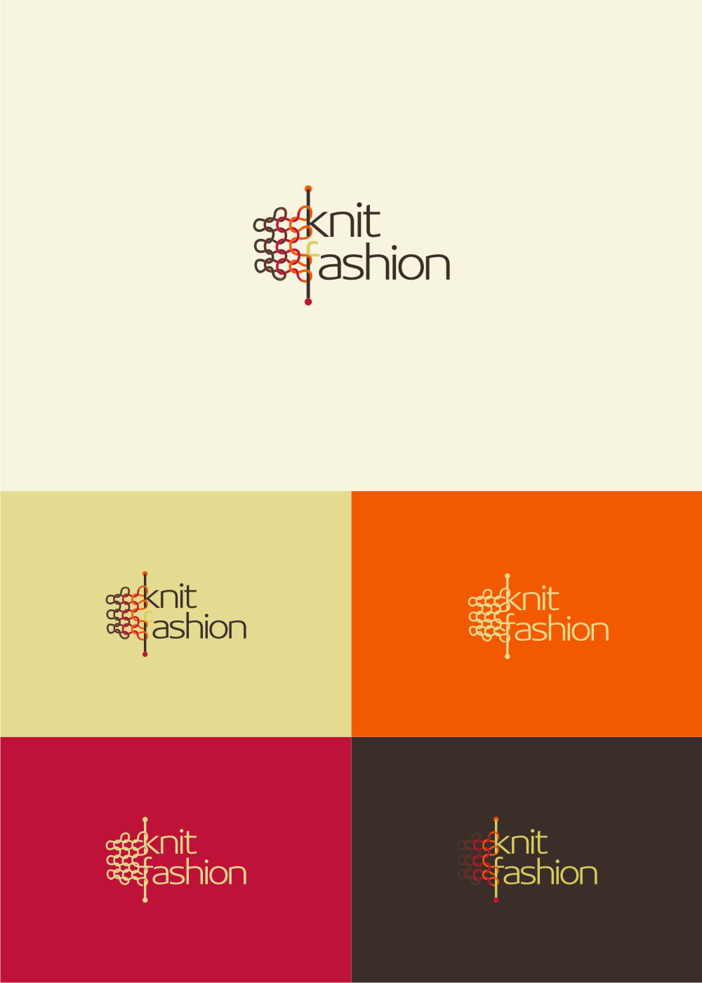 разработка дизайна логотипа компании Knit Fashion