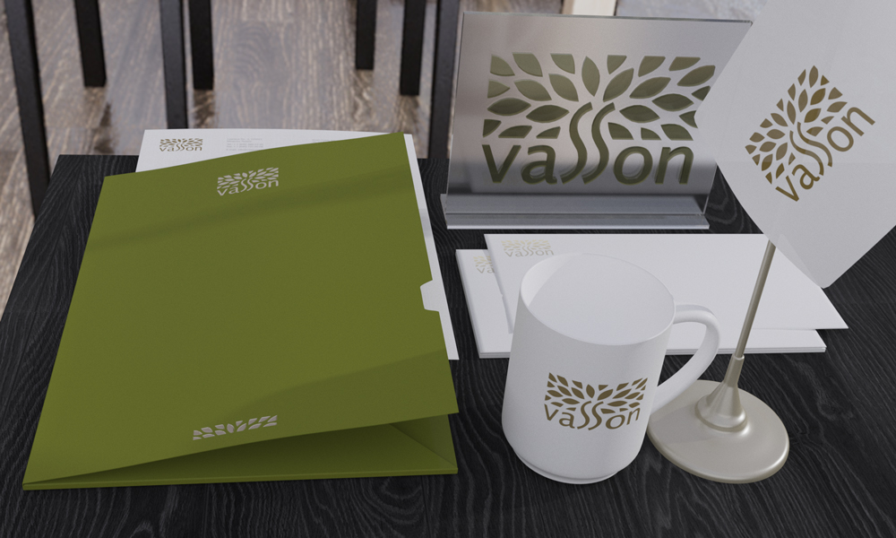 Логотип и деловая документация компании Vasson